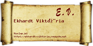 Ekhardt Viktória névjegykártya